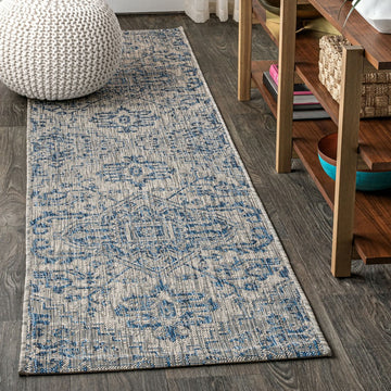 Estrella Bohemian Medallion Textured Weave Indoor/outdoor Runner Rug